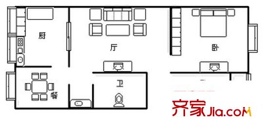 頤欣里 2室 戶型圖