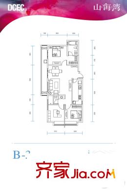 滇池國(guó)際會(huì)展中心?山海灣B-3戶型 3室2廳2衛(wèi)1廚