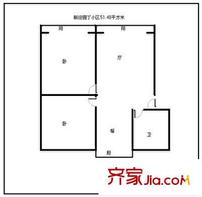 頤欣里 2室 戶型圖
