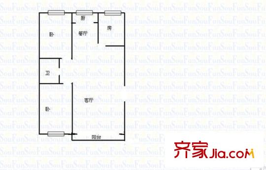 金禧園 3室 戶型圖