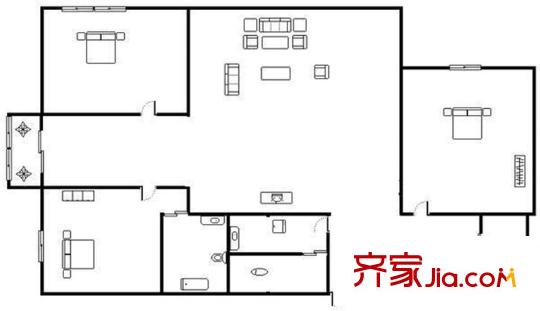 金禧園 3室 戶型圖