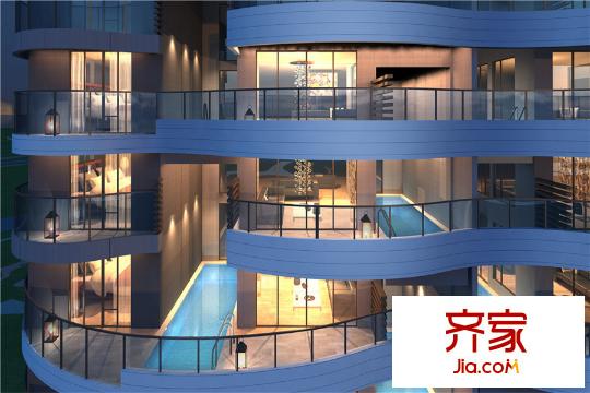 滇池國際會展中心?山海灣山海灣陽臺透視圖