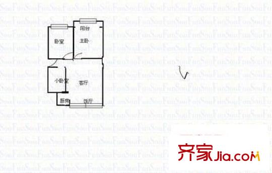 探礦廠生活區(qū)（金地山水旁邊） 3室 戶型圖