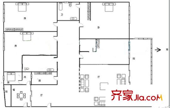 星雅俊園 4室 戶型圖