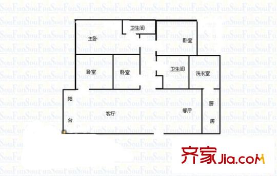 昆風(fēng)小區(qū) 3室 戶型圖