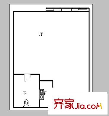 集大廣場 1室 戶型圖