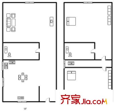 金地山水 2室 戶(hù)型圖