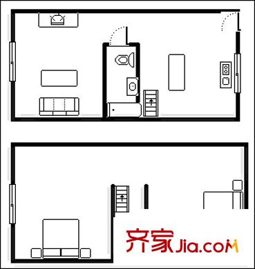 金地山水 2室 戶(hù)型圖