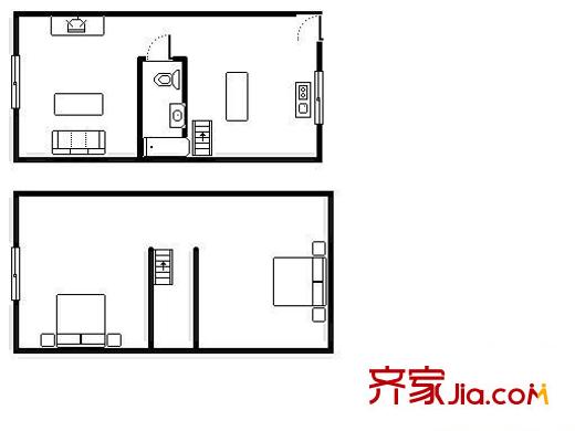 金地山水 2室 戶(hù)型圖