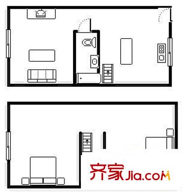 金地山水 2室 戶(hù)型圖