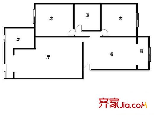 昆湖花園 3室 戶(hù)型圖