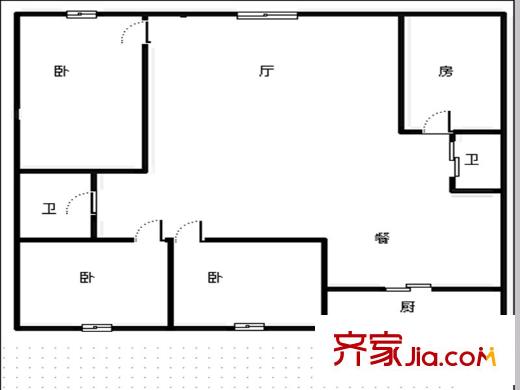 金鼎家園 4室 戶型圖