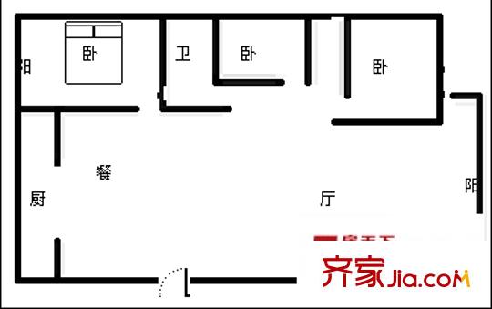 溫馨家園 3室 戶型圖