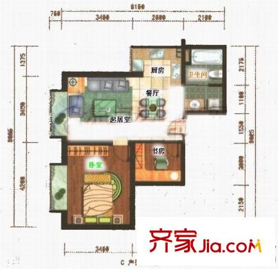 春城財(cái)富中心戶型圖春城財(cái)富 2室 戶型圖 2室1廳1衛(wèi)1廚