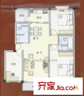 泰和園 3室 戶型圖