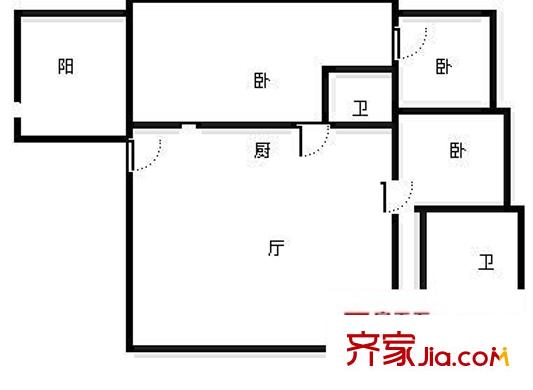 泰和園 3室 戶型圖