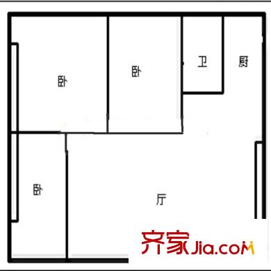 英茂花園 3室 戶型圖