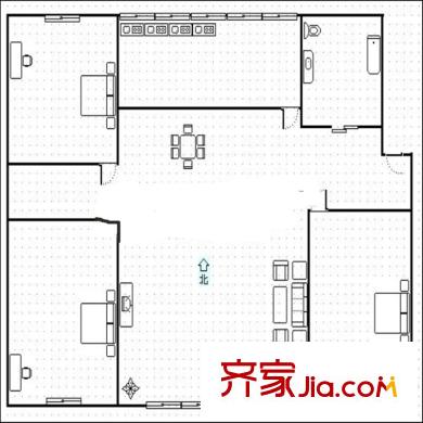 英茂花園 3室 戶型圖