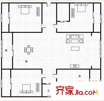 昆明大學(xué)西二院 4室 戶型圖