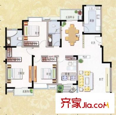 五一路234號 4室 戶型圖