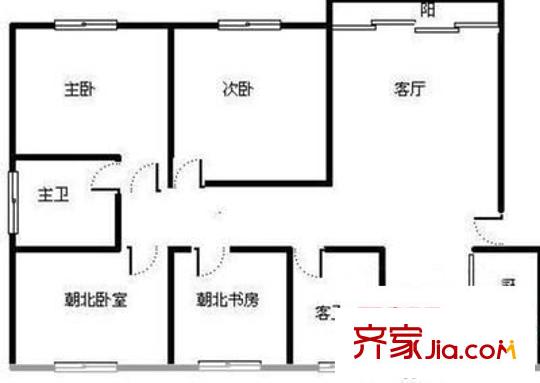 南屏?xí)r代 4室 戶型圖