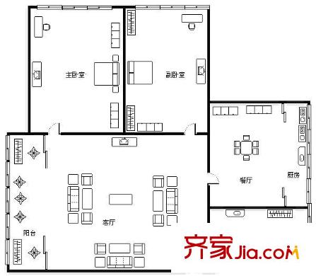 翠湖俊園戶型圖俊園 2室 戶型圖 2室2廳1衛(wèi)1廚