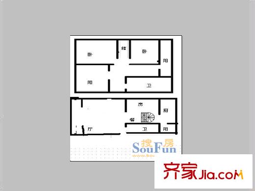 龍躍大廈  5室 戶型圖