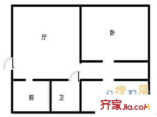 春暉小區(qū) 1室 戶型圖