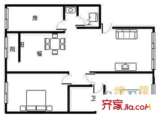 蔡家村小區(qū) 3室 戶型圖