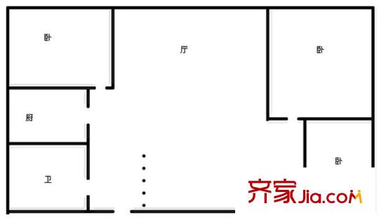 華山東路小區(qū) 3室 戶型圖