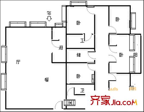 翠明園 5室 戶型圖