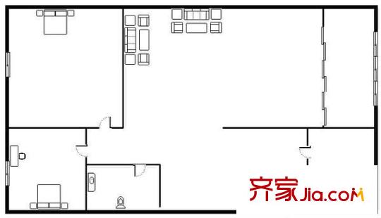 晴朗云安 2室 戶(hù)型圖