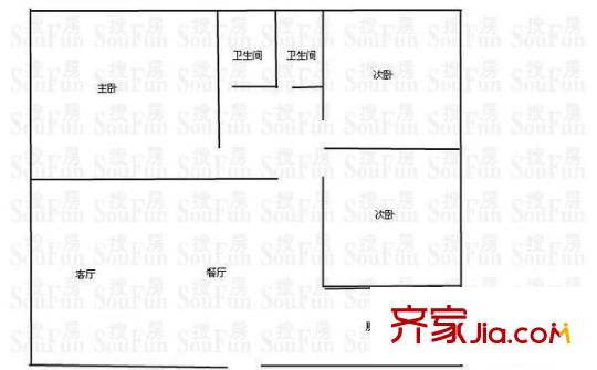 滇池源居 4室 戶型圖