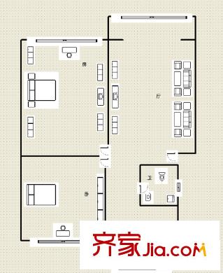 天澤園小區(qū) 4室 戶型圖