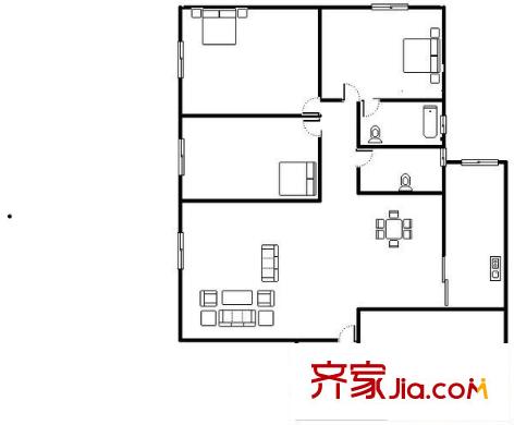 中產(chǎn)風(fēng)尚中心 4室 戶型圖