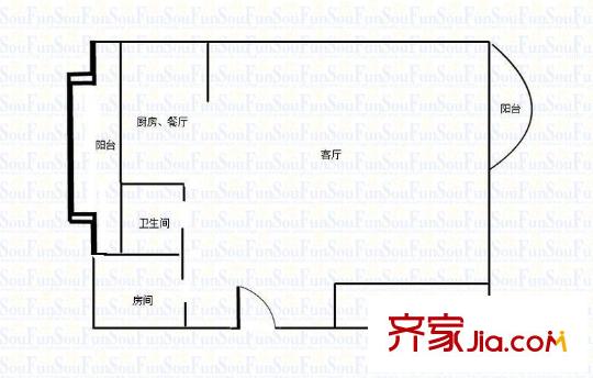 江東花城 4室 戶型圖