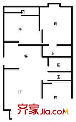 世紀城嵐春苑戶型圖嵐春苑 4室 戶型圖 4室2廳1衛(wèi)1廚