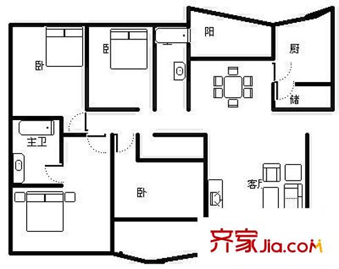 艾詩林根社區(qū) 4室 戶型圖