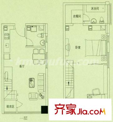 美樹星城戶型圖A座A戶型 2室2廳2衛(wèi)1廚