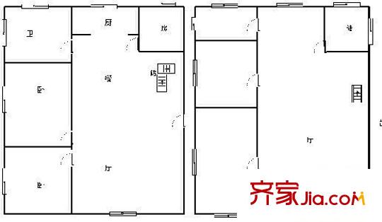 佳園小區(qū) 4室 戶型圖