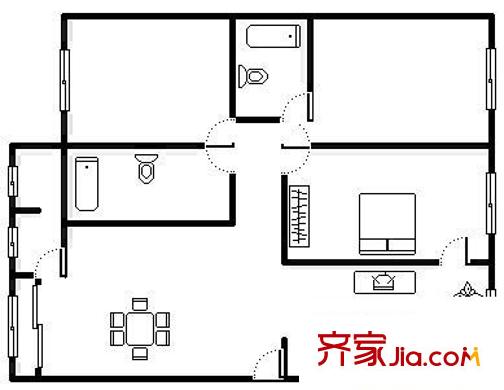 佳園小區(qū) 3室 戶型圖