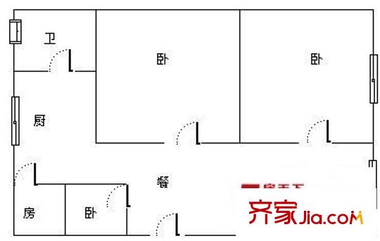 佳園小區(qū) 3室 戶型圖
