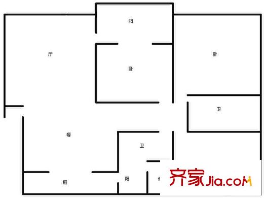 佳園小區(qū) 3室 戶型圖