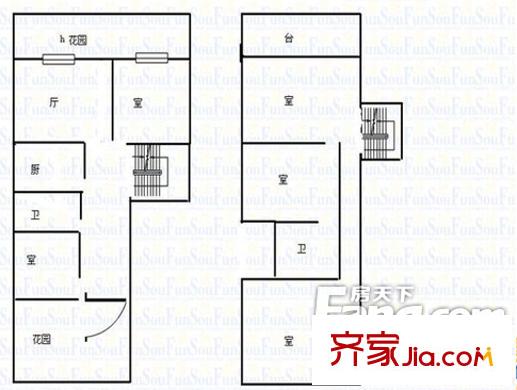 平和花園 5室 戶型圖