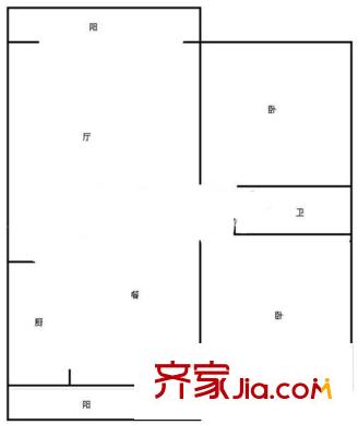 銀海森林 2室 戶(hù)型圖