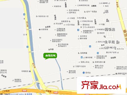 鑫都韻城交通圖