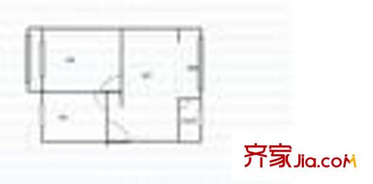 大樹營市政府小區(qū) 2室 戶型圖