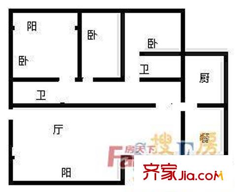 聽(tīng)濤雅苑戶型圖戶型圖 3室 