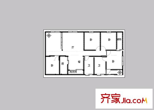 中產(chǎn)風(fēng)尚中心 4室 戶型圖