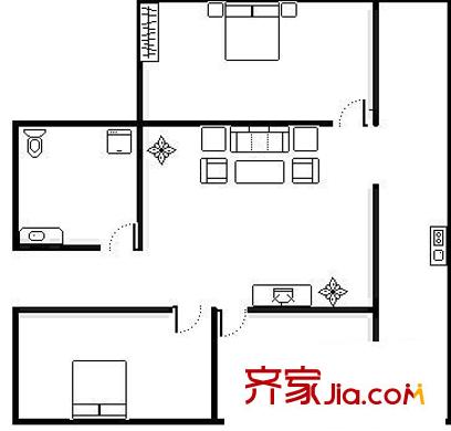 興隆小區(qū) 3室 戶型圖